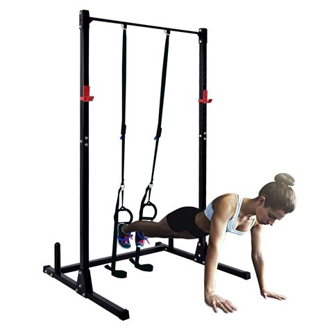 Goplus Adjustable Power Rack Exercise Stand Fitness Squat Bench Curl