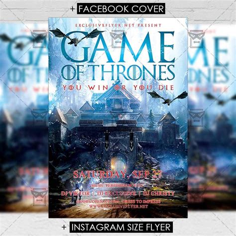 Game Of Thrones Night Club A5 Flyer Template