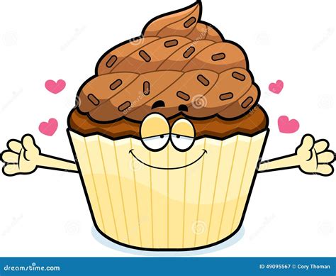 Cartoon Chocolate Cupcake Hug Stock Vector Image 49095567