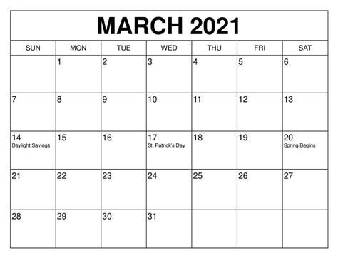 Download, edit, and print your march 2021 calendar now by clicking on the button below! March 2021 Calendar PDF With Notes | by Calendarness | Medium