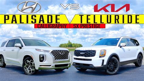 Superior siblings! -- 2022 kia telluride vs. 2022 hyundai palisade: comparison