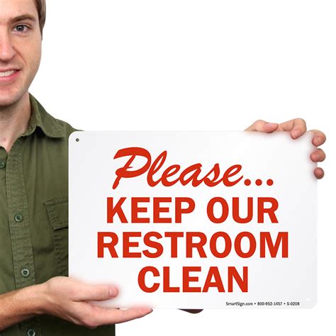 Please Keep Our Restroom Clean Sign Sku S 0208
