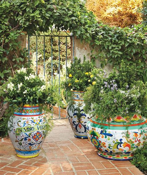 Home Style Italian Garden Garden Vases Garden Design