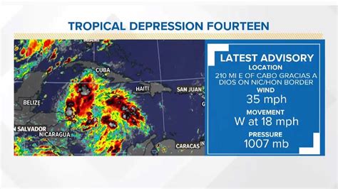 Tropical Depression 14 Spaghetti Models Track And Satellite