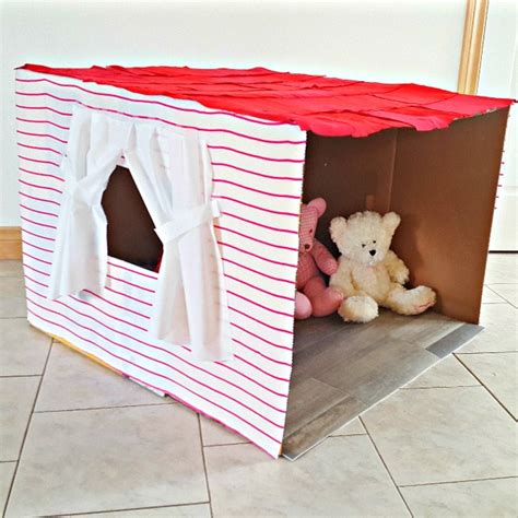 Recycled Cardboard Box Playhouse For Pretend Play Preschool Toolkit