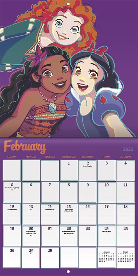 Buy Disney Princess Calendar 2023 Deluxe 2023 Disney Princess Wall