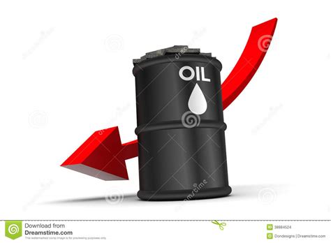 Oil Price Down Trend Stock Illustration Illustration Of Money 38884524