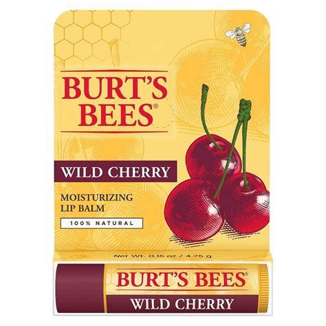 Burts Bees Wild Cherry Lip Balm Blister Box Oz Lip Moisturizer The Balm Lip Balm