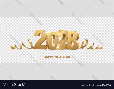 Happy New Year 2028 Royalty Free Vector Image Vectorstock
