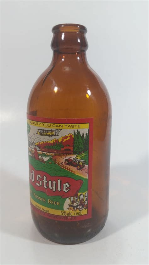 Vintage Molson Old Style Pilsner Beer 12 Fl Oz Stubby Brown Amber Glas