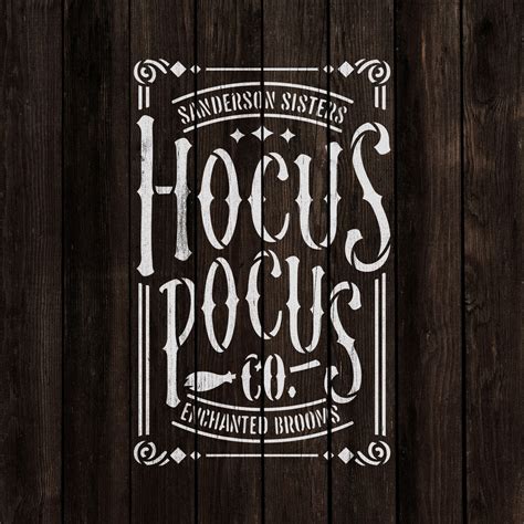 Hocus Pocus Co Stencil Stencil Revolution