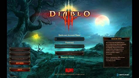 Diablo 3 Beta Login Screen And Music Youtube