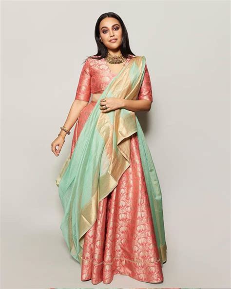 swara bhasker wears her mom s saree as dupatta to take her lehenga game a notch ahead see