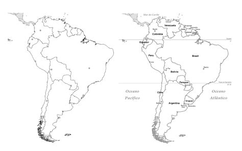 Mapa Da América Do Sul Para Colorir EDUCA