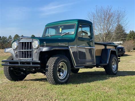 1960 Jeep Willys Truck Pickup Green 4wd Manual Classic Jeep Willys