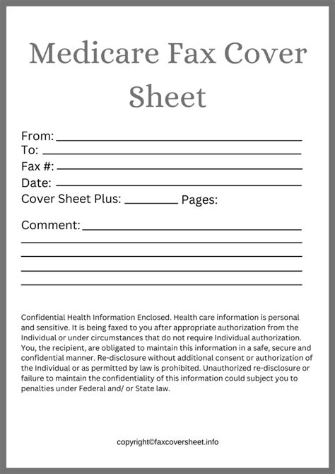Medicare Fax Cover Sheet Templates Printable In Pdf And Word