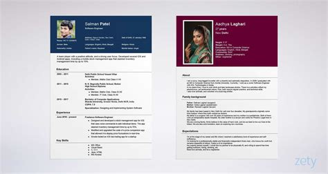 Resume template forms available in pdf format can usually be filled in an appropriate. Biodata Format: Free Templates for a Job & Marriage [Free ...