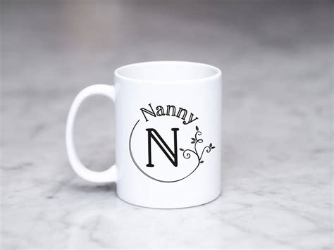 Personalised Nanny Initial Name Monogram Mug By Chips Sprinkles Notonthehighstreet Com