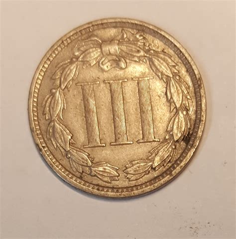 1881 United States Three Cent M J Hughes Coins