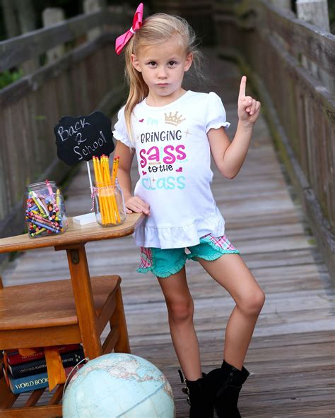 Back To Schoolboutique Outfit1st Day Of Schoolsassy Girl Etsy In 2021 Kindergarten Shirts