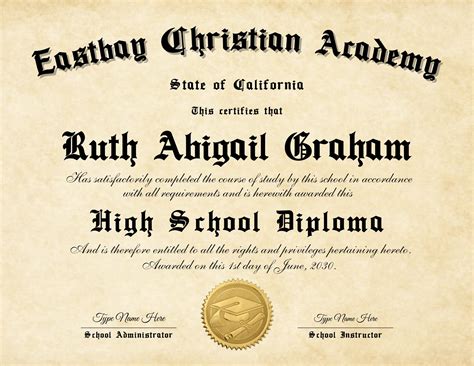 Editable High School Diploma Template Printable Homeschool - Etsy in