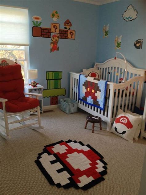 If you stand on a white block and hold down, you will even better is if you are playing as baby mario, you can run into and through the shelled evildoer without sustaining. Super Mario Bros Themed Baby Nursery Pictures, Photos, and ...
