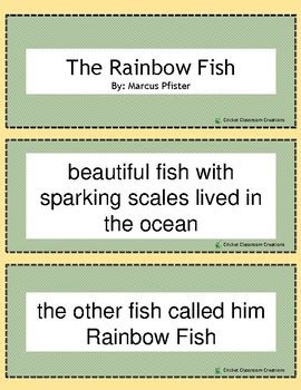 Listen for the beginning sound in each picture. Retell and Sequencing Cards: The Rainbow Fish - First or ...
