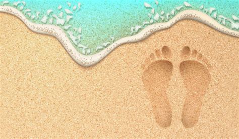 Footprints In The Sand Illustrations Royalty Free Vector Graphics