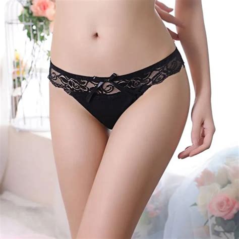 buy 1pc fashion sexy women thongs g string lace cutton floral sheer underwear