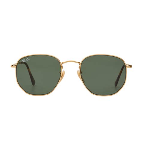 Ray Ban Hexagonal Rb3548n Sunglasses Gold Green Mode Store
