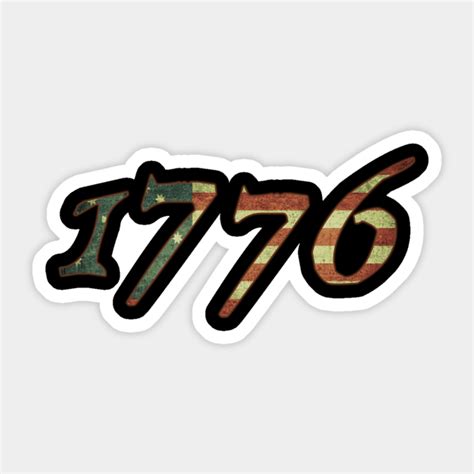 1776 Declaration Of Independence Us Flag Cool Sticker Teepublic