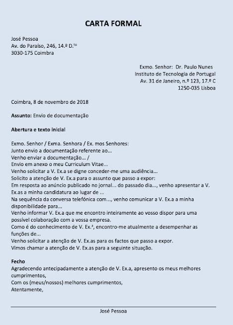 Olá Queria Saber Como Fazer Uma Carta Formal Uma Carta Para Enviar