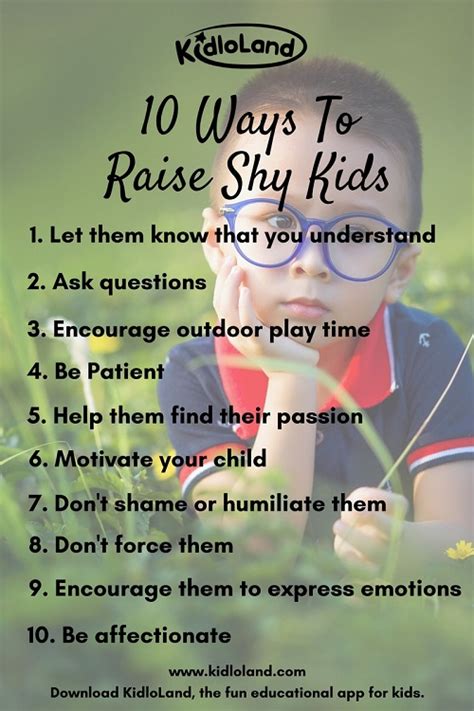 10 Ways To Raise Shy Kids Kidloland