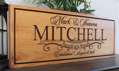 Personalized Wedding T For The Couple Bride And Groom T Custom Wedding T Sign Engraved