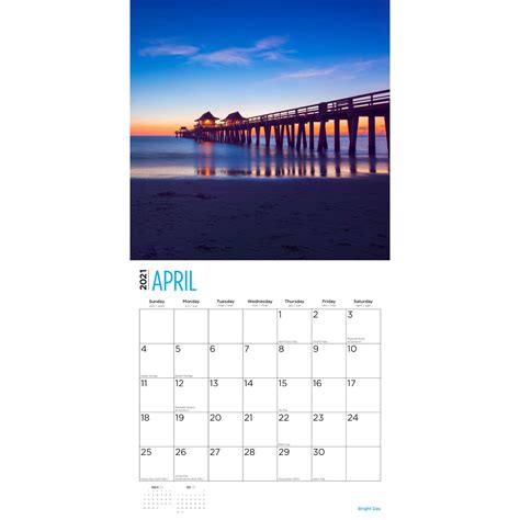 2021 Beaches Wall Calendar - Bright Day Calendars
