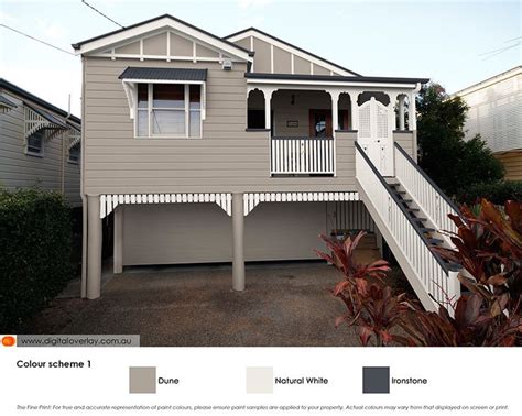Colorbond Dune Colour Schemes For A Queensland Home Visualise The Potential Hamptons House
