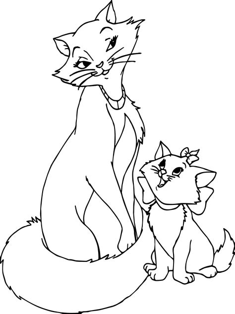 Beautiful Disney The Aristocats Cat Coloring Page Cat Coloring Page