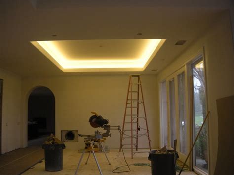 Find ceiling lighting at wayfair. Rancho Santa Fe Home Remodel with Coved Ceiling LED ...