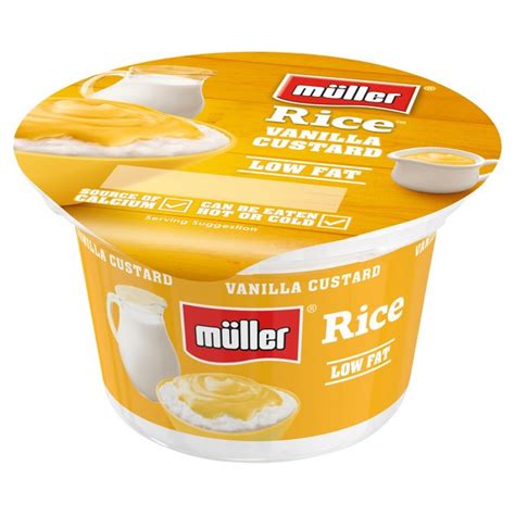 To lower your cholesterol, you can actually eat more of certain foods. Muller Rice Vanilla Custard Low Fat Dessert 180g from Ocado