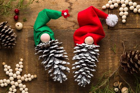 How To Make Easy Christmas Pinecone Gnome Ornaments Olivia Ohern