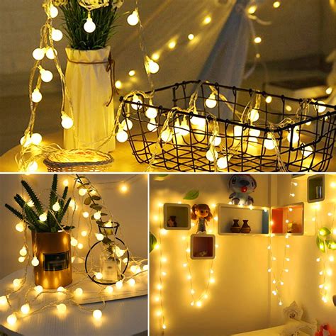16 4ft Led Globe String Lights Ball Fairy Lights Battery Operated String Light Indoor Outdoor