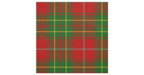 Scottish Clan Burnett Tartan Plaid Fabric Zazzle