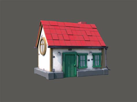 3d Model Cartoon House Vr Ar Low Poly Cgtrader