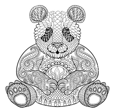 Adult Coloring Pages Panda Adult Coloring Pages And Zentangled Art