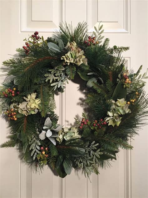 Front Door Wreath Winter Wreath Natural Wreath Christmas Etsy