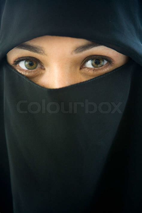Hidschab Niqab Schönheit Stock Bild Colourbox