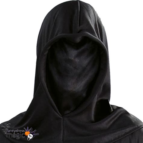 Halloween Black Phantom Grim Reaper Executioner Invisible Hooded
