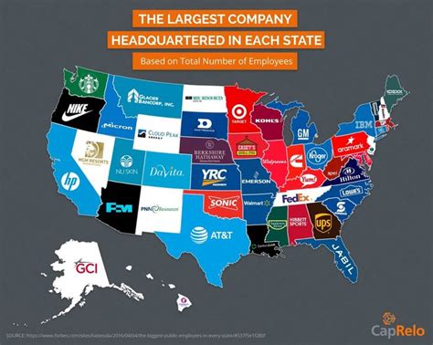 Largest Employers In Each State Bloga Look At