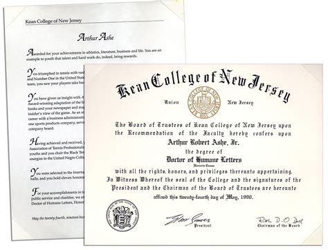 Lot Detail - Honorary Degree From Kean College -- Presented at ...