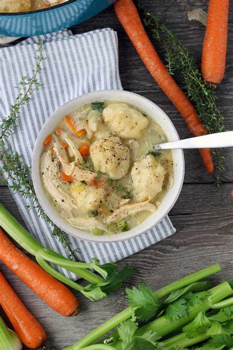 Stewing a large chicken in a big stockpot and then adding a filling dumpling could fill a lot of bellies for families that were much larger back then, than they are today. Easy Chicken and Dumplings from Scratch